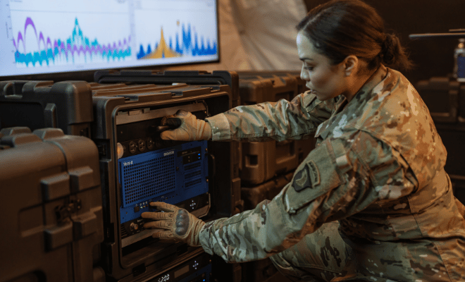 SKB 19-Zoll-Rackkoffer für militärische Elektronik und Kommunikationsgeräte in mobilen Kommandoposten