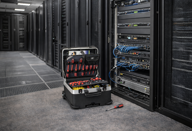 GT-Line Werkzeugkoffer für die IT-Wartung im Serverraum
