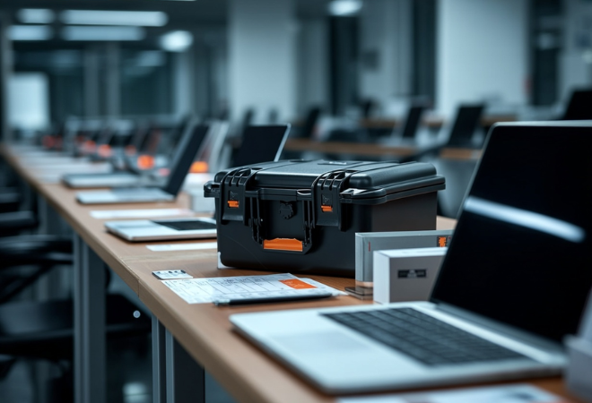 HUSK Koffer für IT-Geräte am Arbeitsplatz in Büroumgebungen