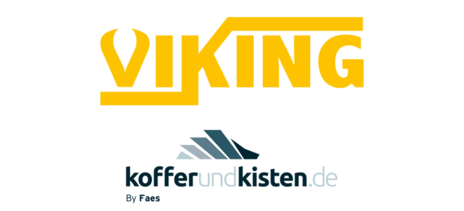 Logos von Viking und kofferundkisten.de