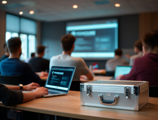 Mio Trainingskoffer während der technischen Ausbildung