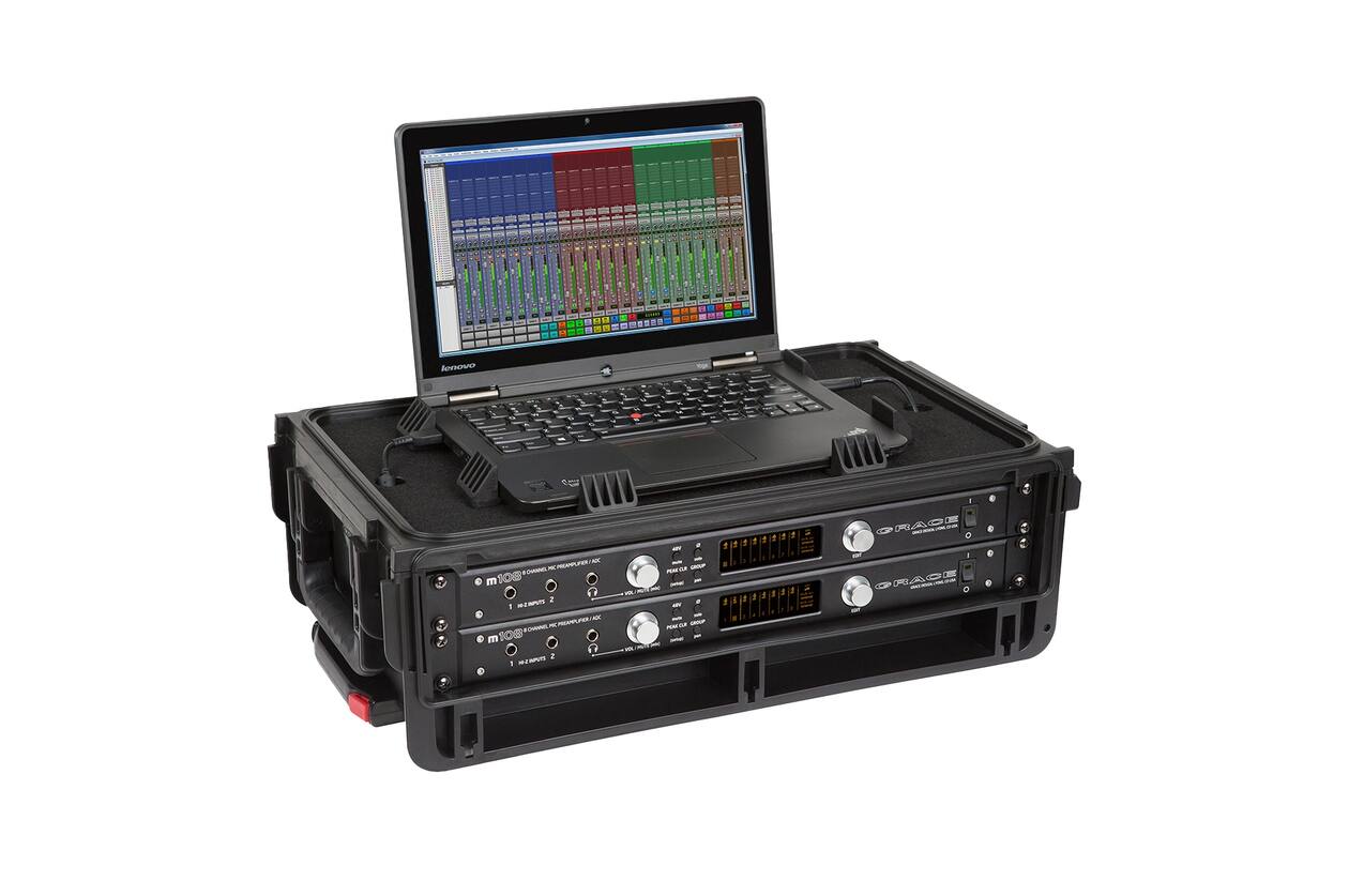SKB - 2U Studio Flyer Rack-Koffer - mit Rollen