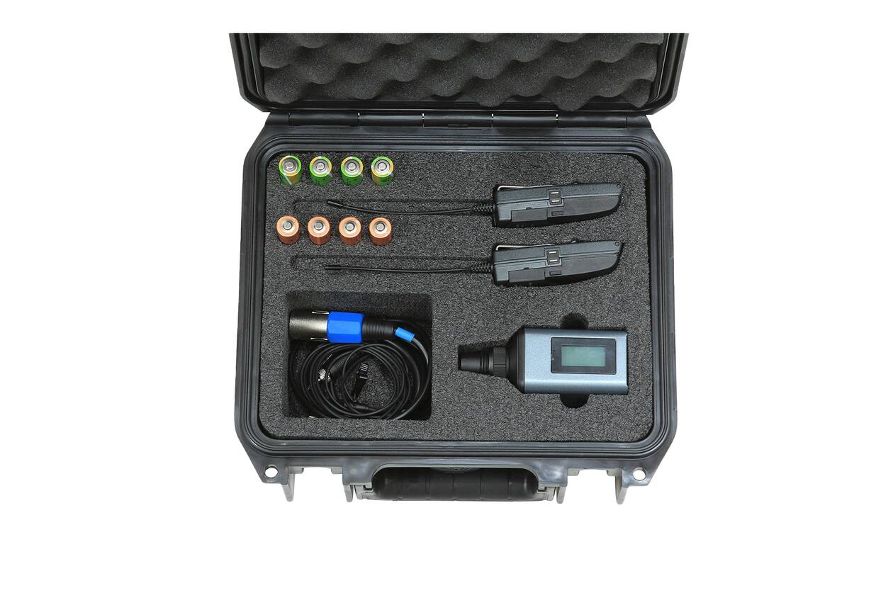 SKB - iSeries 0907-4 - Wasserdichter Koffer - Schwarz - Sennheiser SW Mikrofon Einlage