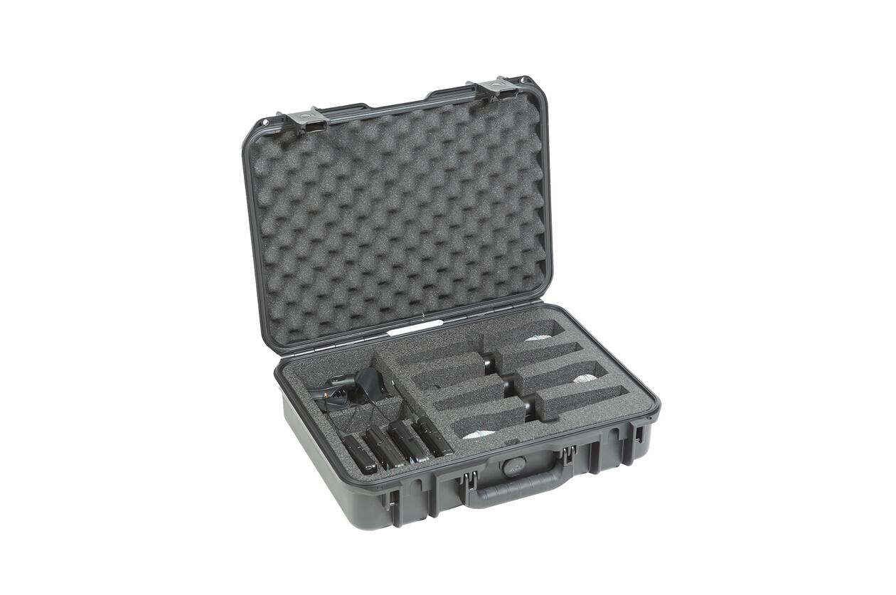 SKB - iSeries 1813-5 - Wasserdichter Koffer - Schwarz - Vier Drahtlose Mikrofone Einlage