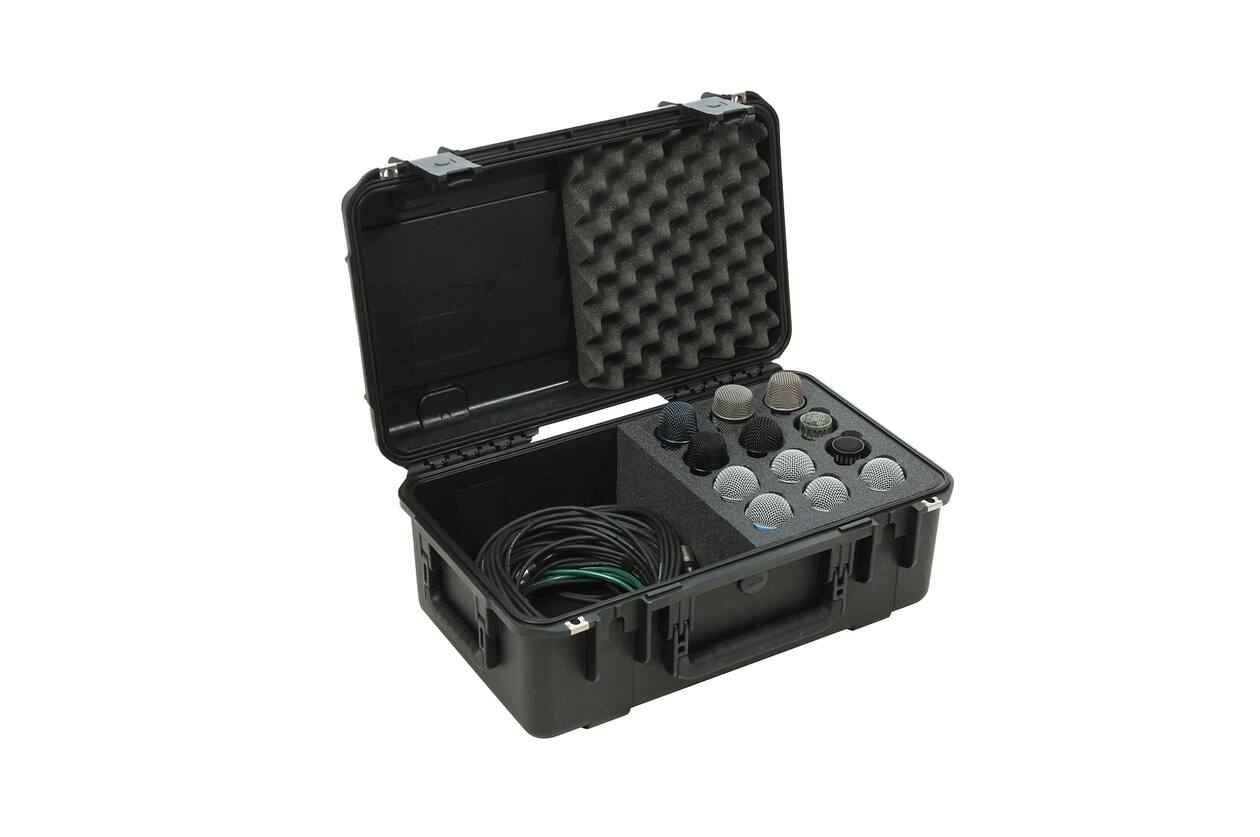 SKB - iSeries 3i-2011-8 - Wasserdichter Koffer - Schwarz - Zwölf Mikrofone Einlage