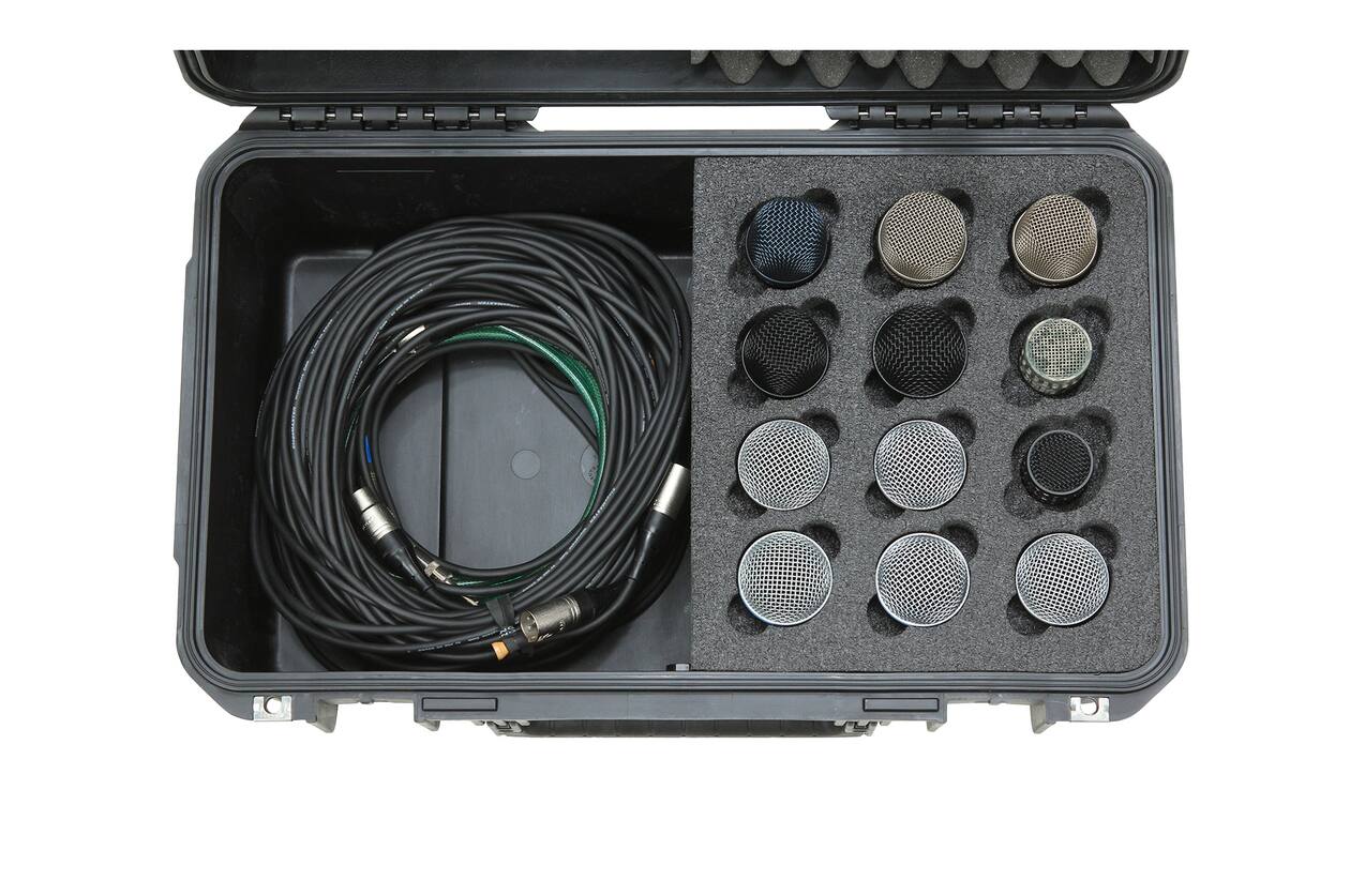 SKB - iSeries 3i-2011-8 - Wasserdichter Koffer - Schwarz - Zwölf Mikrofone Einlage