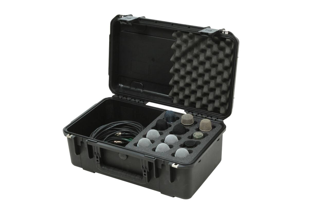 SKB - iSeries 3i-2011-8 - Wasserdichter Koffer - Schwarz - Zwölf Mikrofone Einlage