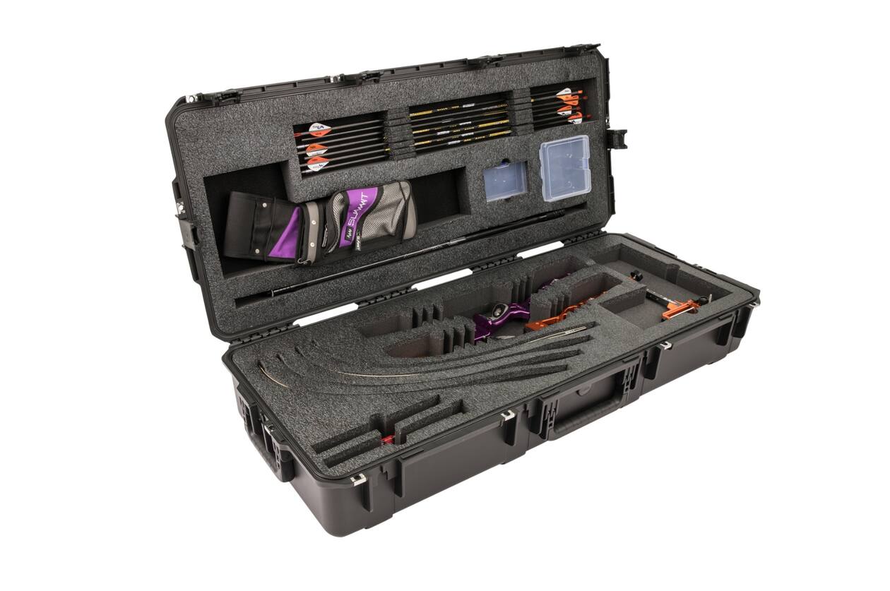 SKB - iSeries 4217-7 - Wasserdichter Koffer - Schwarz - Doppelte Recurve-Bogen Einlage