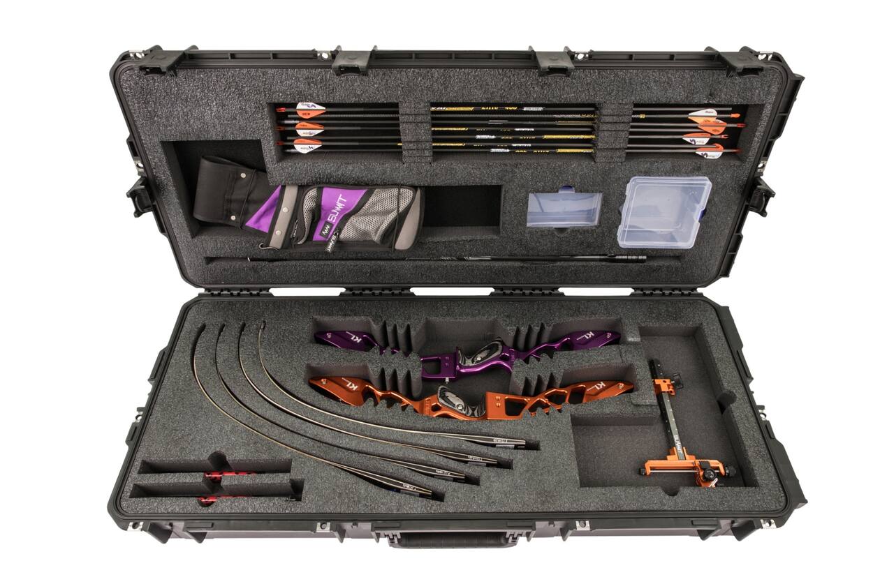 SKB - iSeries 4217-7 - Wasserdichter Koffer - Schwarz - Doppelte Recurve-Bogen Einlage
