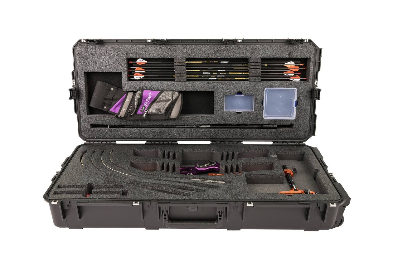 SKB - iSeries 4217-7 - Wasserdichter Koffer - Schwarz - Doppelte Recurve-Bogen Einlage