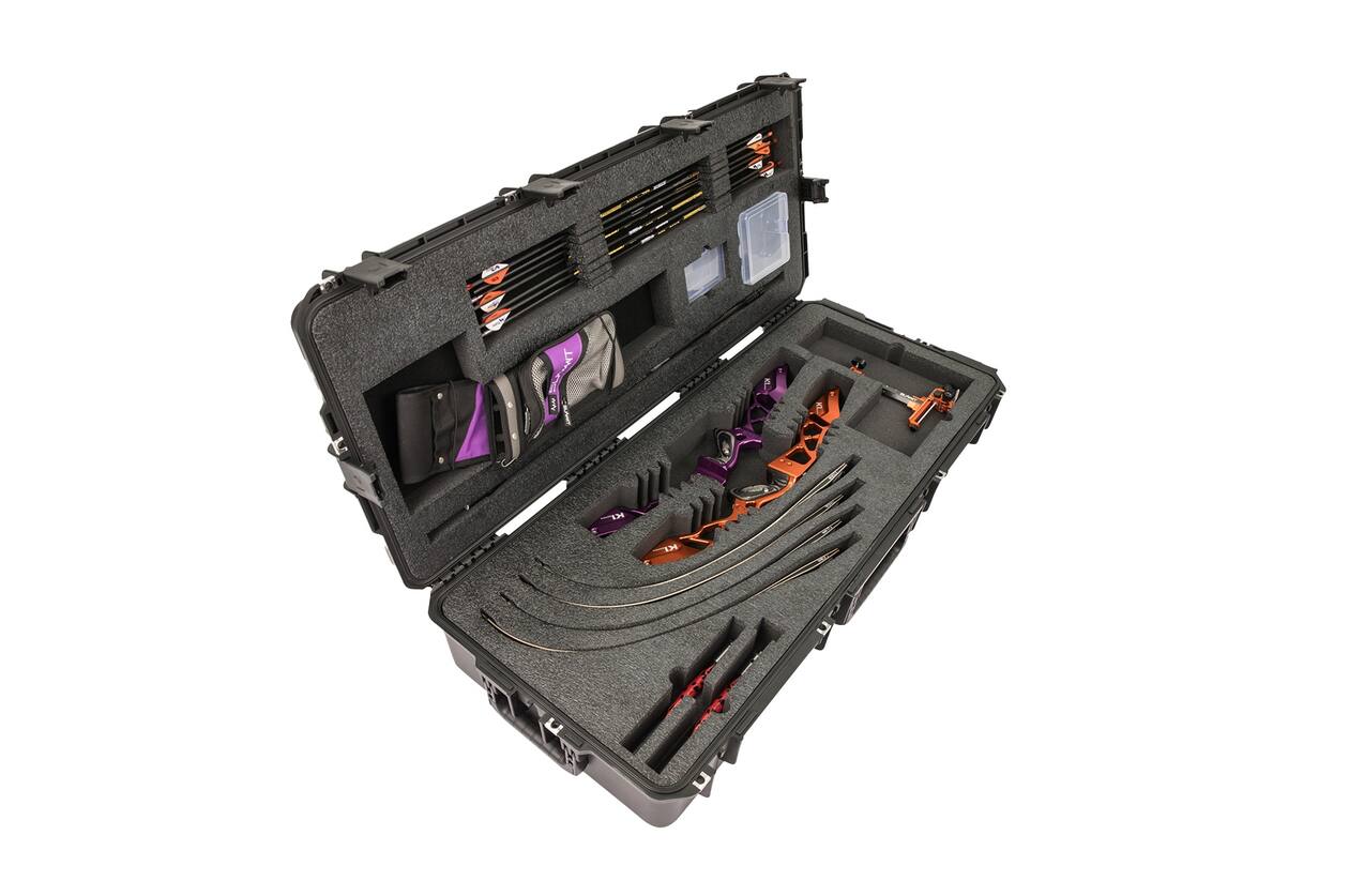 SKB - iSeries 4217-7 - Wasserdichter Koffer - Schwarz - Doppelte Recurve-Bogen Einlage