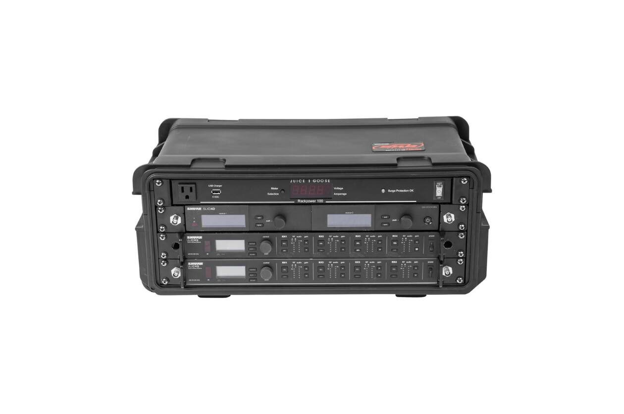 SKB - 4U Injektionsgeformtes - 28 cm Tief Rack - mit Rollen und Griff
