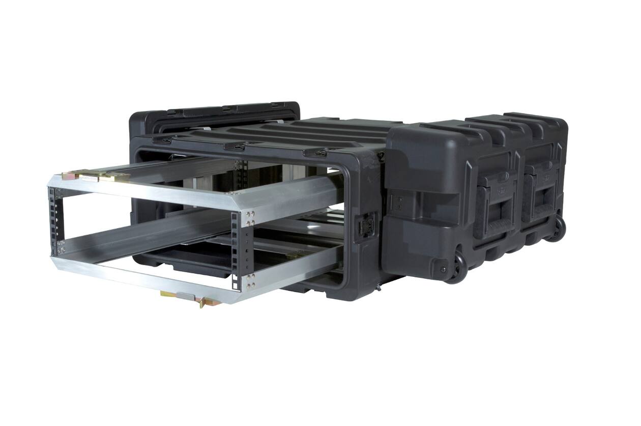 SKB - 3RR Serie - 3U Herausnehmbares Shock Rack - Schwarz - 24-Zoll Tief