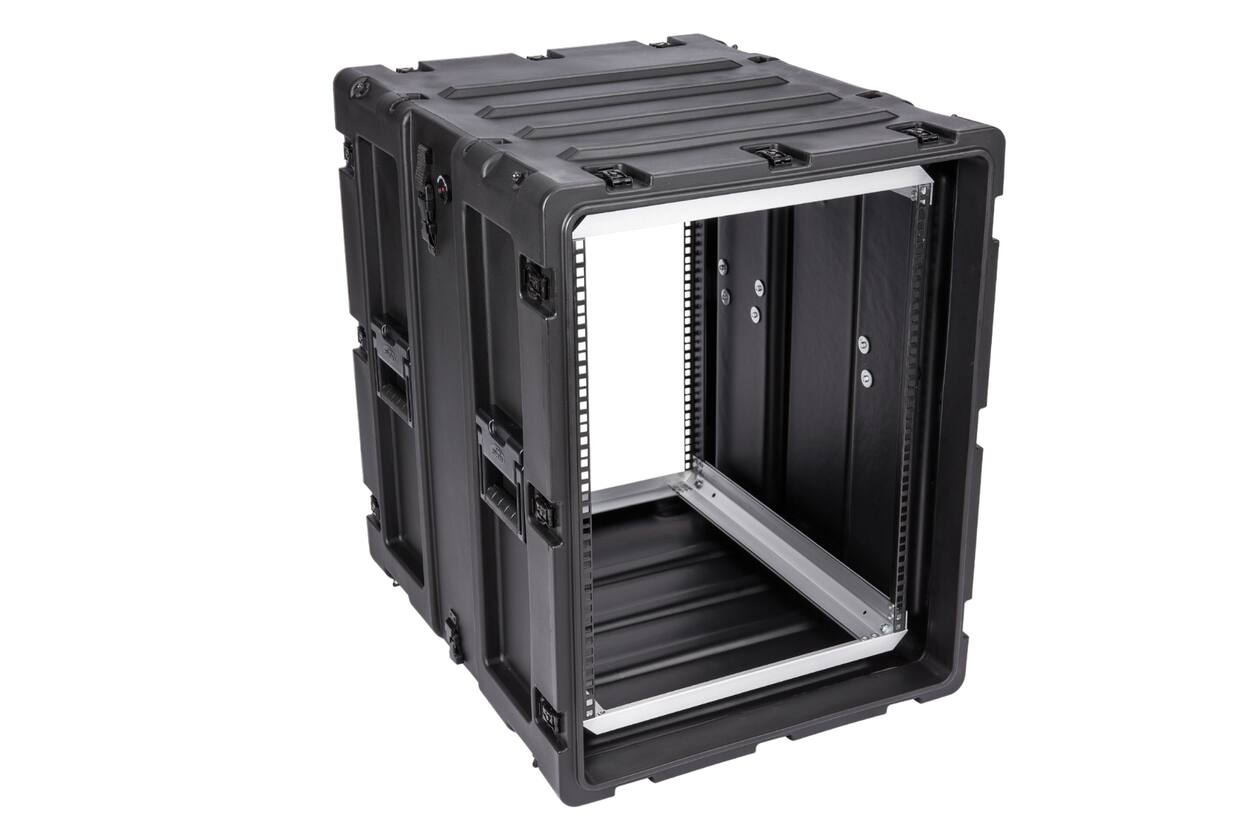 SKB - 3RS Serie - 14U Nicht-Herausnehmbares Shock Rack - Schwarz - 24-Zoll Tief