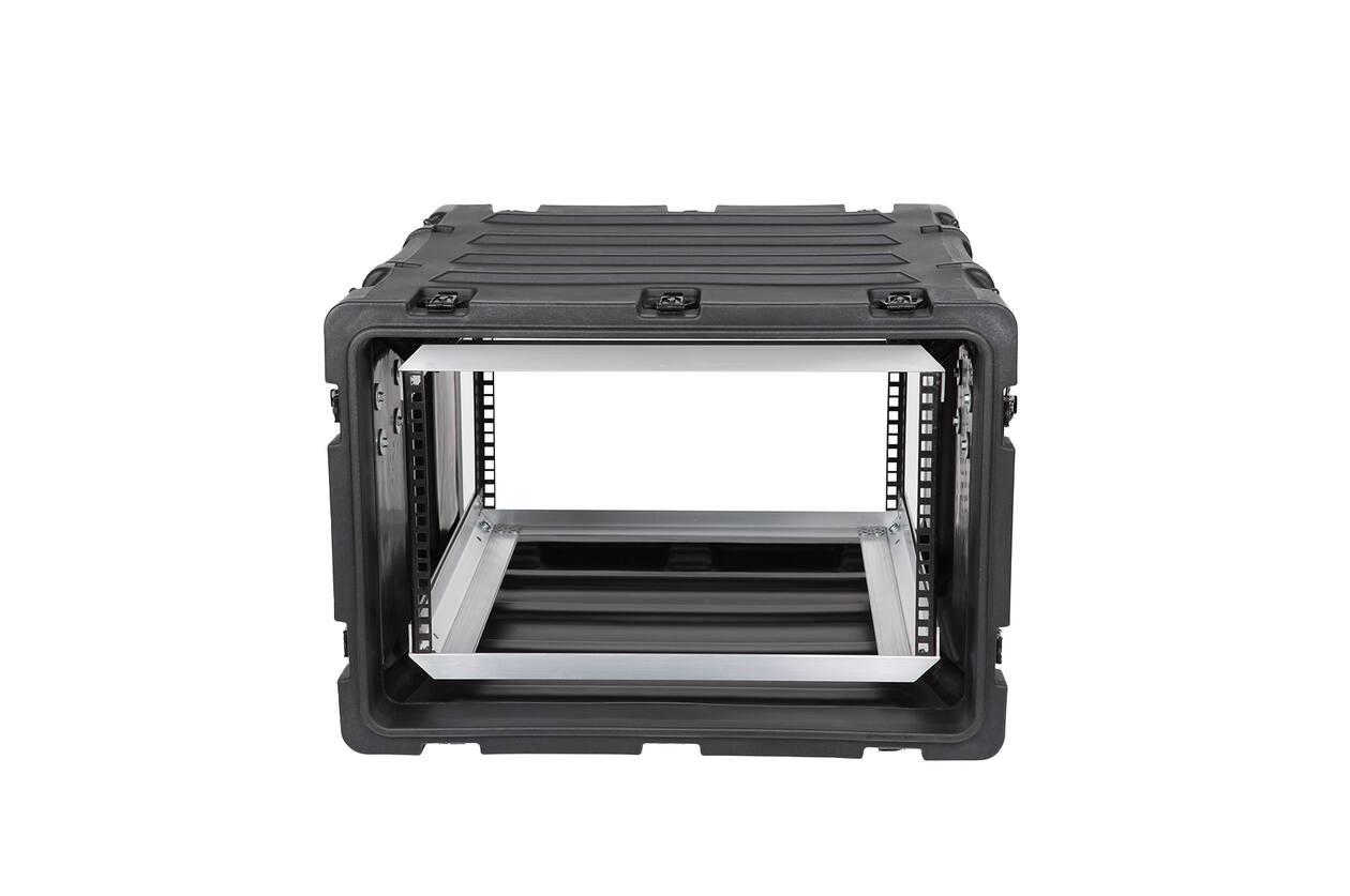 SKB - 3RS Serie - 6U Nicht-Herausnehmbares Shock Rack - Schwarz - 20-Zoll Tief
