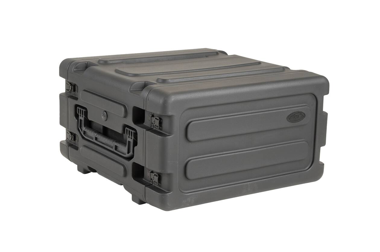 SKB - rSeries Shock Rack - 4U Rolling Shock Rack - Schwarz - 20-Zoll Tief - mit Rollen