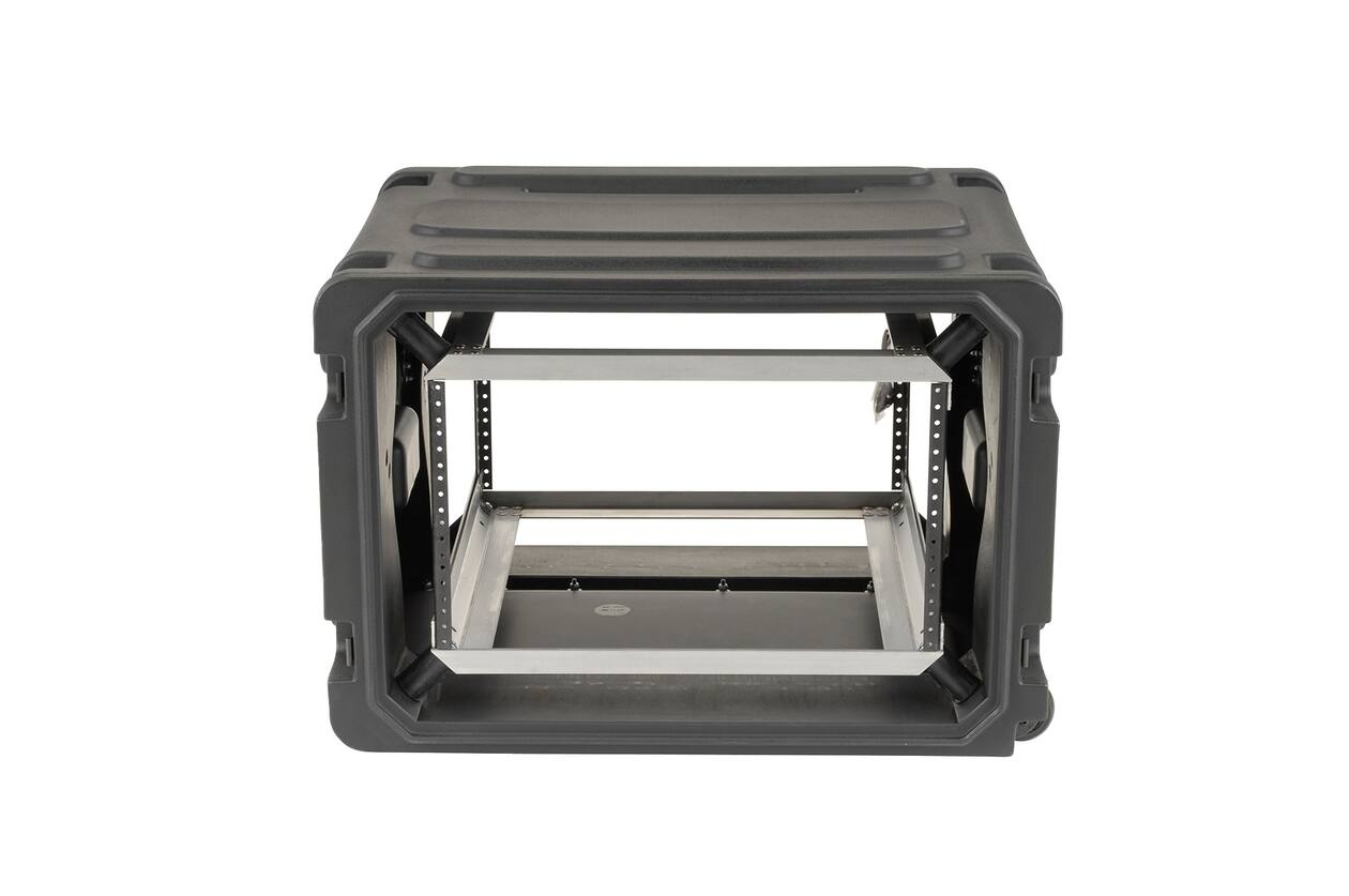 SKB - rSeries - 6U Rolling Shock Rack - Schwarz - 20-Zoll Tief - mit Rollen