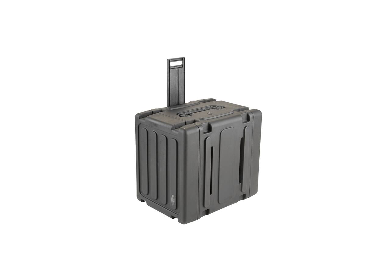 SKB - rSeries - 8U Rolling Shock Rack - Schwarz - 20-Zoll Tief - mit Rollen