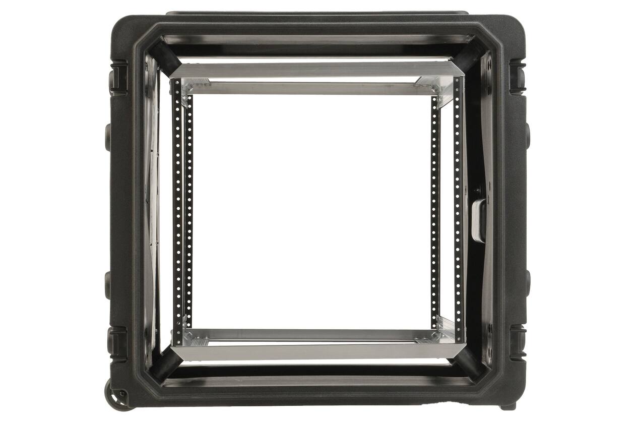 SKB - rSeries - 10U Rolling Shock Rack - Schwarz - 20-Zoll Tief - mit Rollen