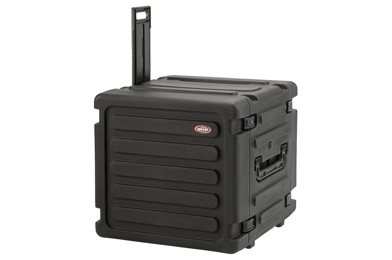 SKB - rSeries - 10U Rolling Shock Rack - Schwarz - 20-Zoll Tief - mit Rollen