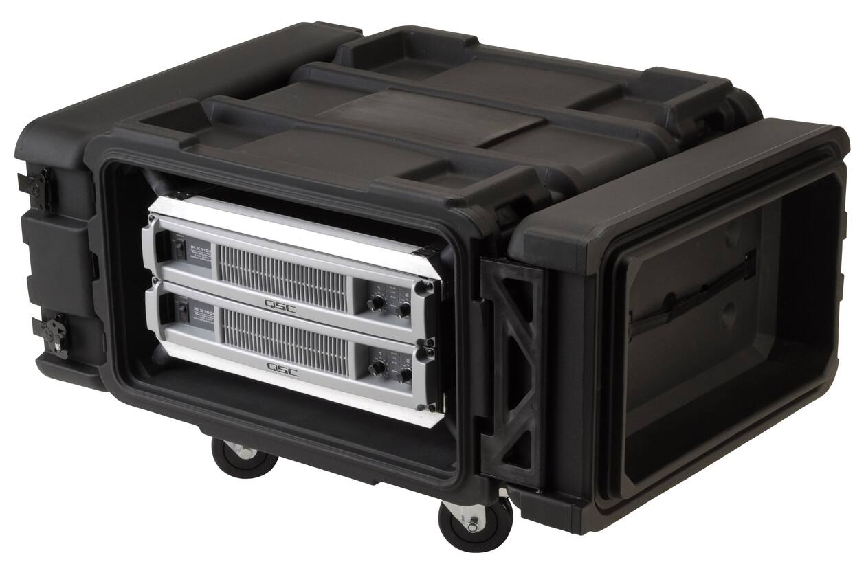 SKB - rSeries - 4U Shock Rack - Schwarz - 24-Zoll Tief - mit Rollen