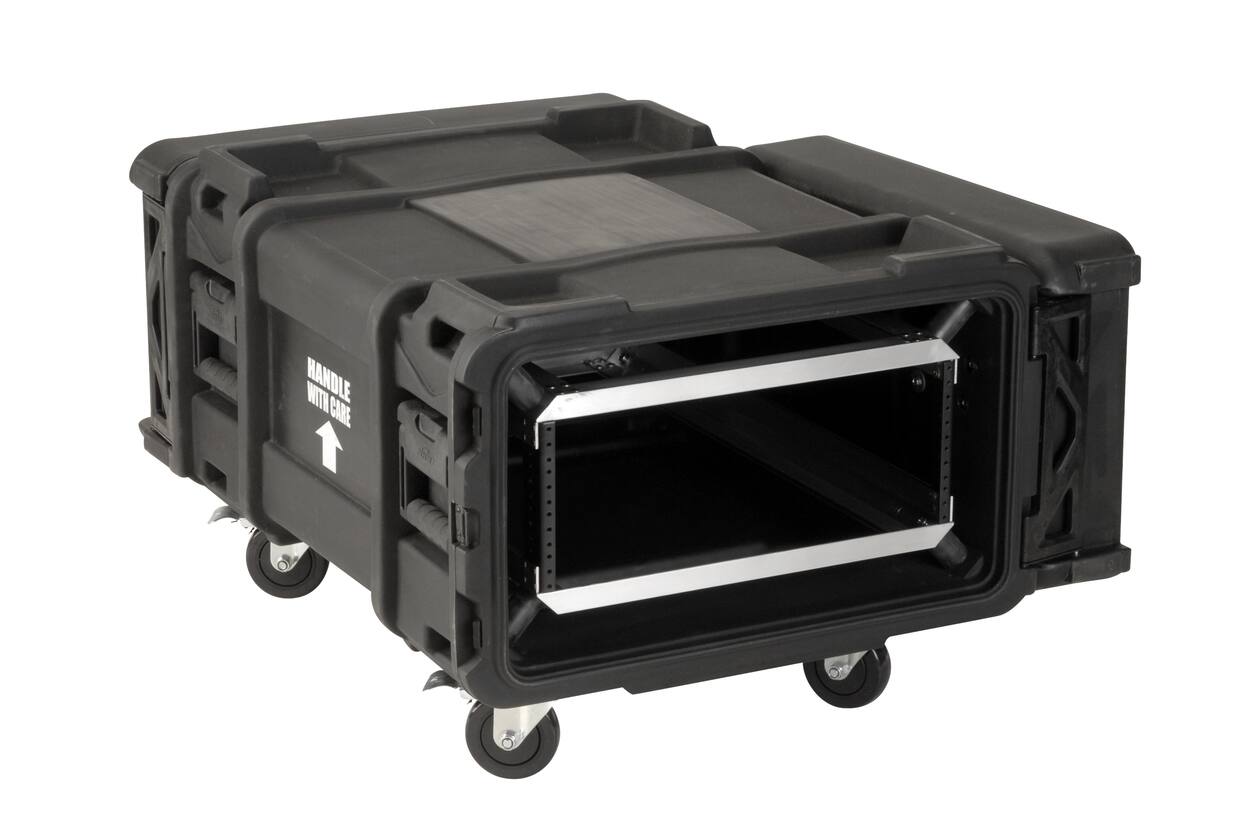 SKB - rSeries - 4U Shock Rack - Schwarz - 30-Zoll Tief - mit Rollen