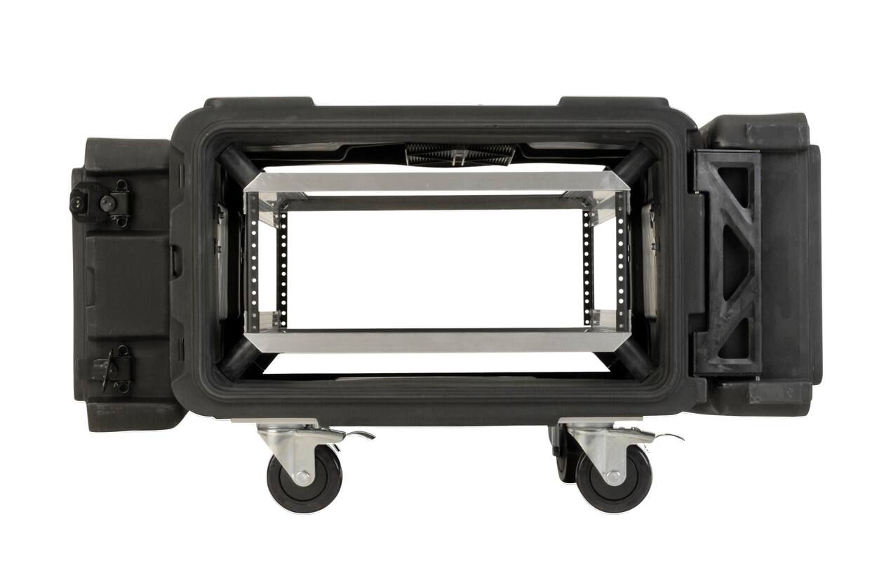 SKB - rSeries - 4U Shock Rack - Schwarz - 30-Zoll Tief - mit Rollen