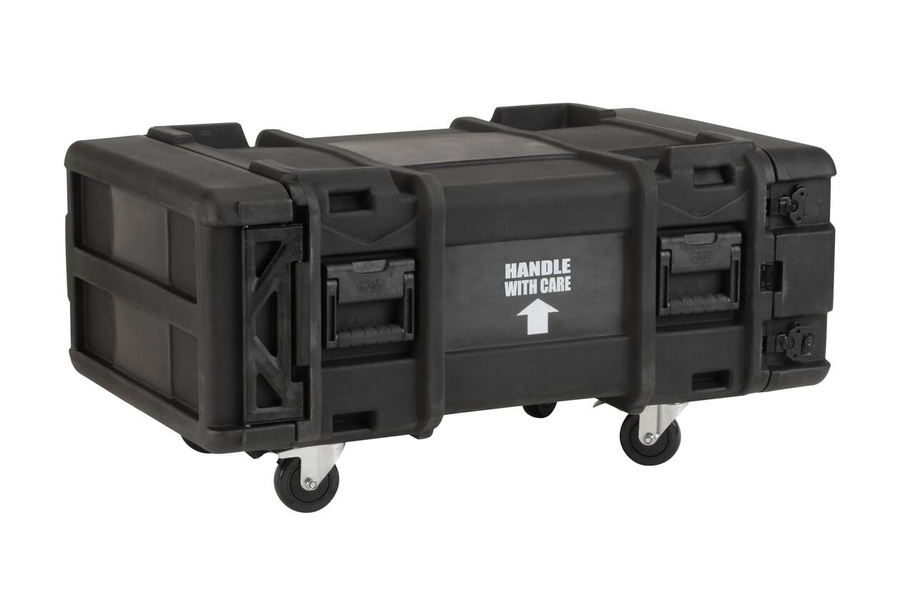 SKB - rSeries - 4U Shock Rack - Schwarz - 30-Zoll Tief - mit Rollen