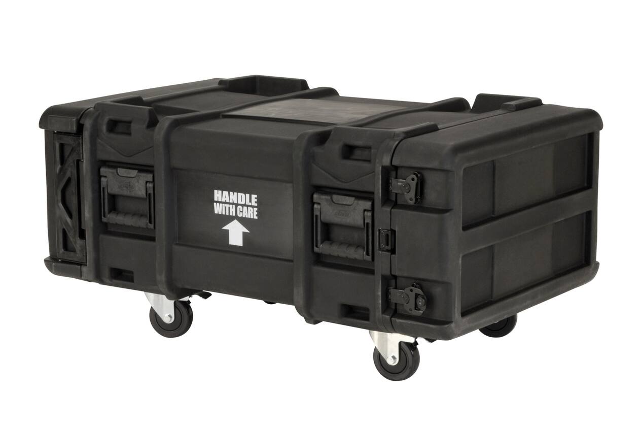 SKB - rSeries - 4U Shock Rack - Schwarz - 30-Zoll Tief - mit Rollen