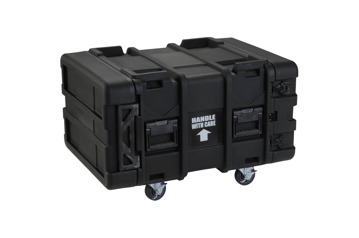 SKB - rSeries - 6U Shock Rack - Schwarz - 24-Zoll Tief - mit Rollen
