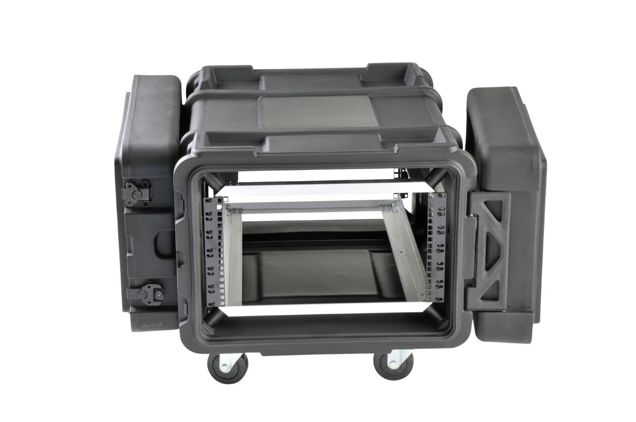 SKB - rSeries - 6U Shock Rack - Schwarz - 28-Zoll Tief - mit Rollen