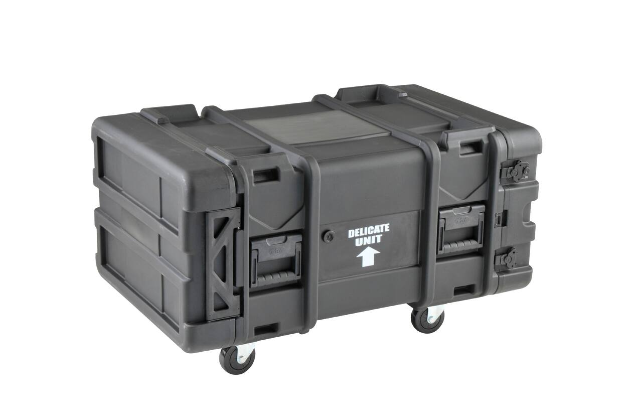 SKB - rSeries - 6U Shock Rack - Schwarz - 28-Zoll Tief - mit Rollen