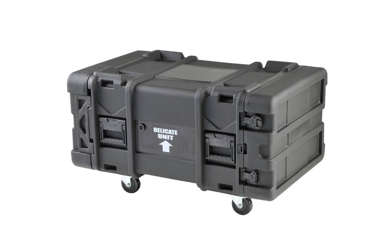 SKB - rSeries - 6U Shock Rack - Schwarz - 28-Zoll Tief - mit Rollen