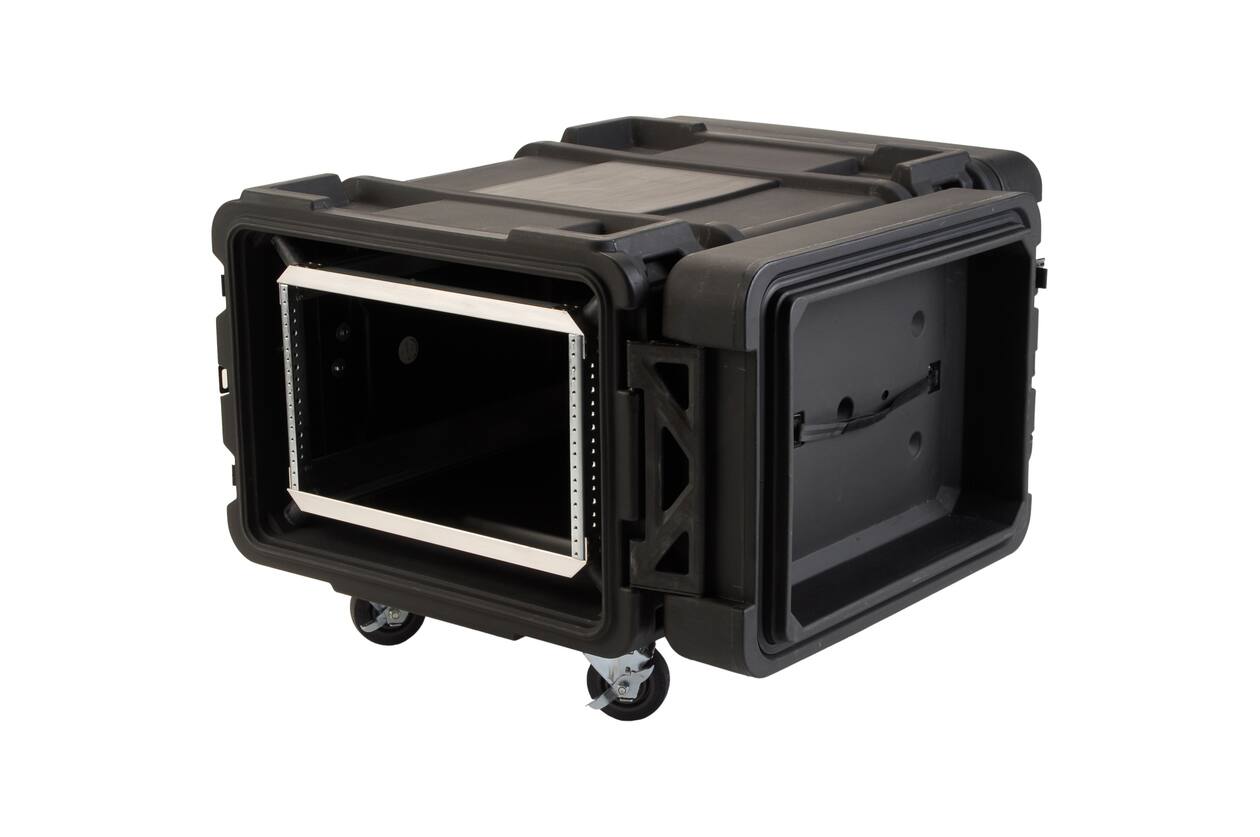 SKB - rSeries - 6U Shock Rack - Schwarz - 30-Zoll Tief - mit Rollen
