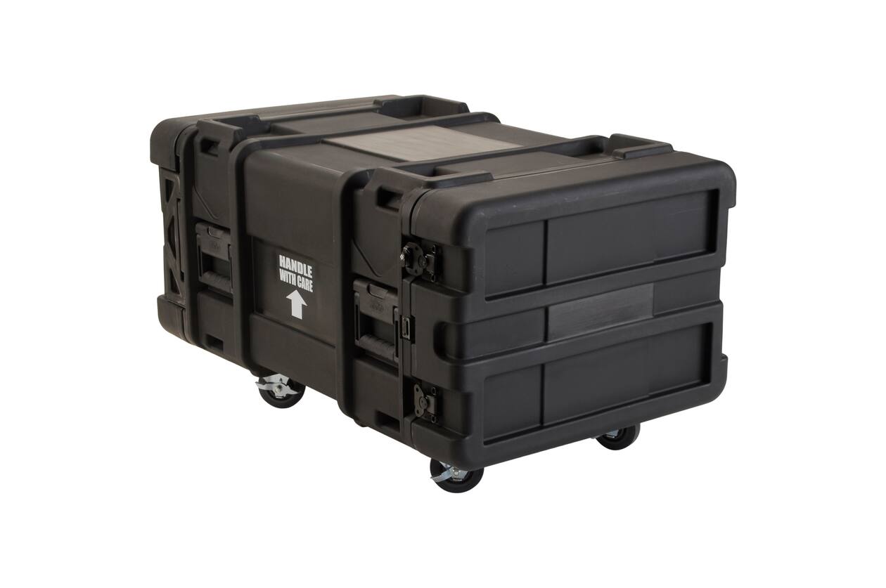 SKB - rSeries - 6U Shock Rack - Schwarz - 30-Zoll Tief - mit Rollen