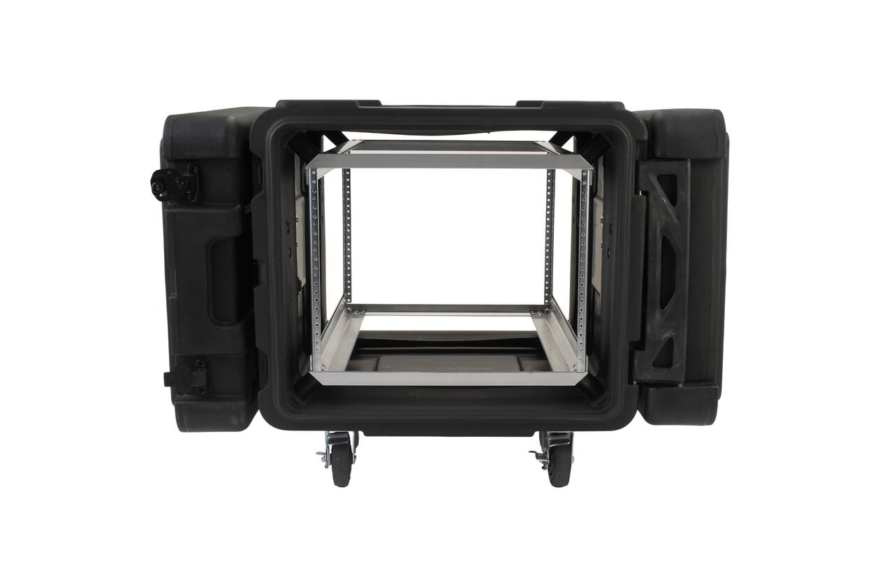 SKB - rSeries - 8U Shock Rack - Schwarz - 24-Zoll Tief - mit Rollen