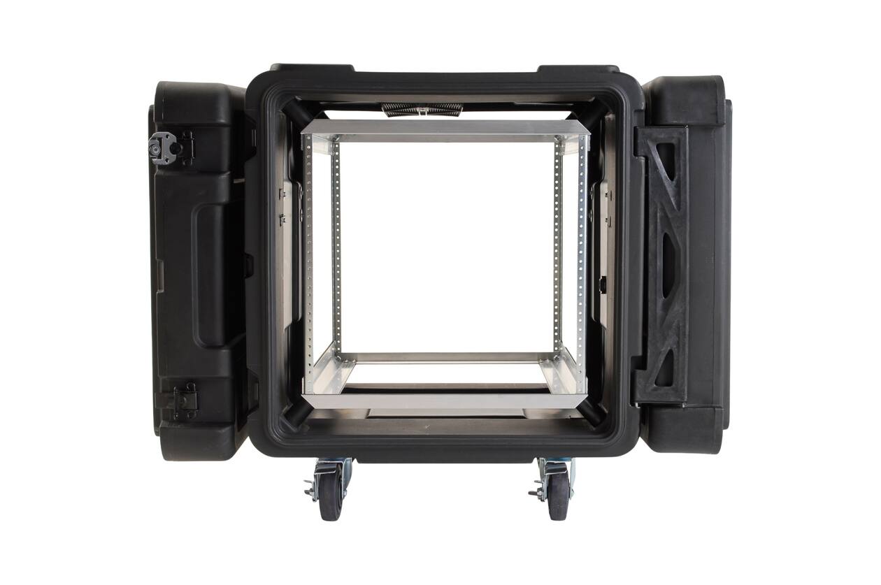 SKB - rSeries - 10U Shock Rack - Schwarz - 24-Zoll Tief - mit Rollen