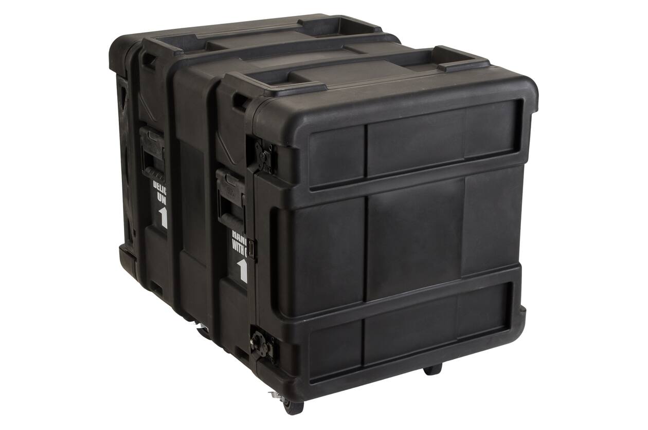 SKB - rSeries - 10U Shock Rack - Schwarz - 24-Zoll Tief - mit Rollen
