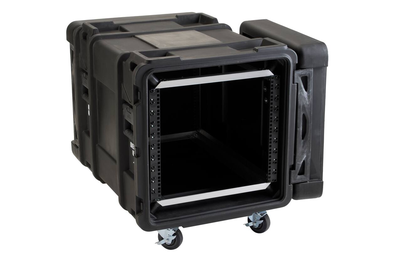 SKB - rSeries - 10U Shock Rack - Schwarz - 28-Zoll Tief - mit Rollen