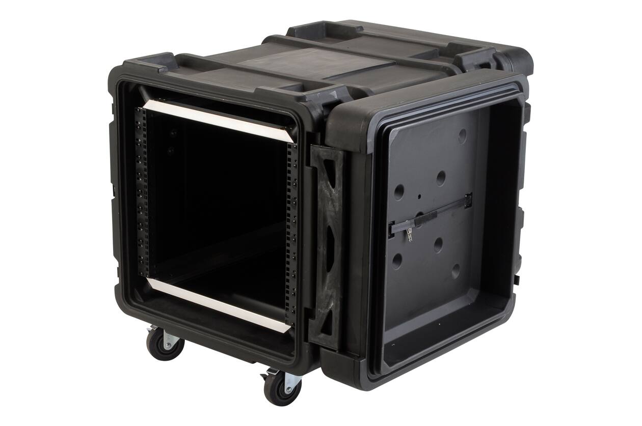 SKB - rSeries - 10U Shock Rack - Schwarz - 28-Zoll Tief - mit Rollen