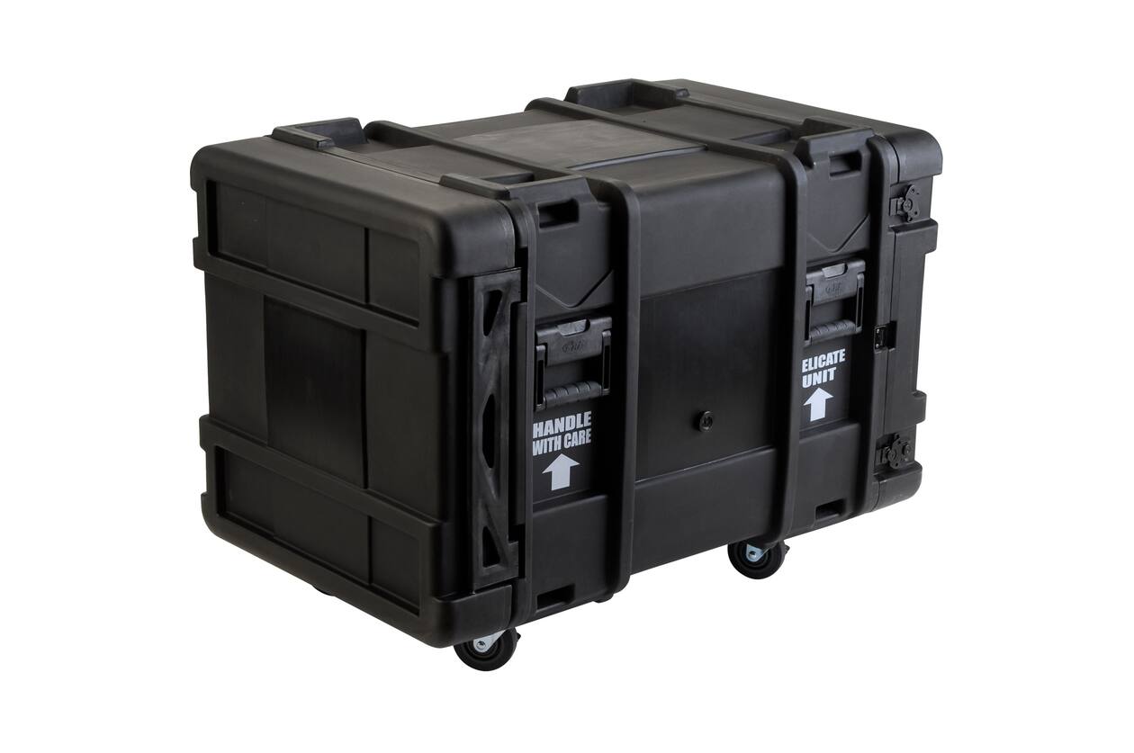SKB - rSeries - 10U Shock Rack - Schwarz - 28-Zoll Tief - mit Rollen