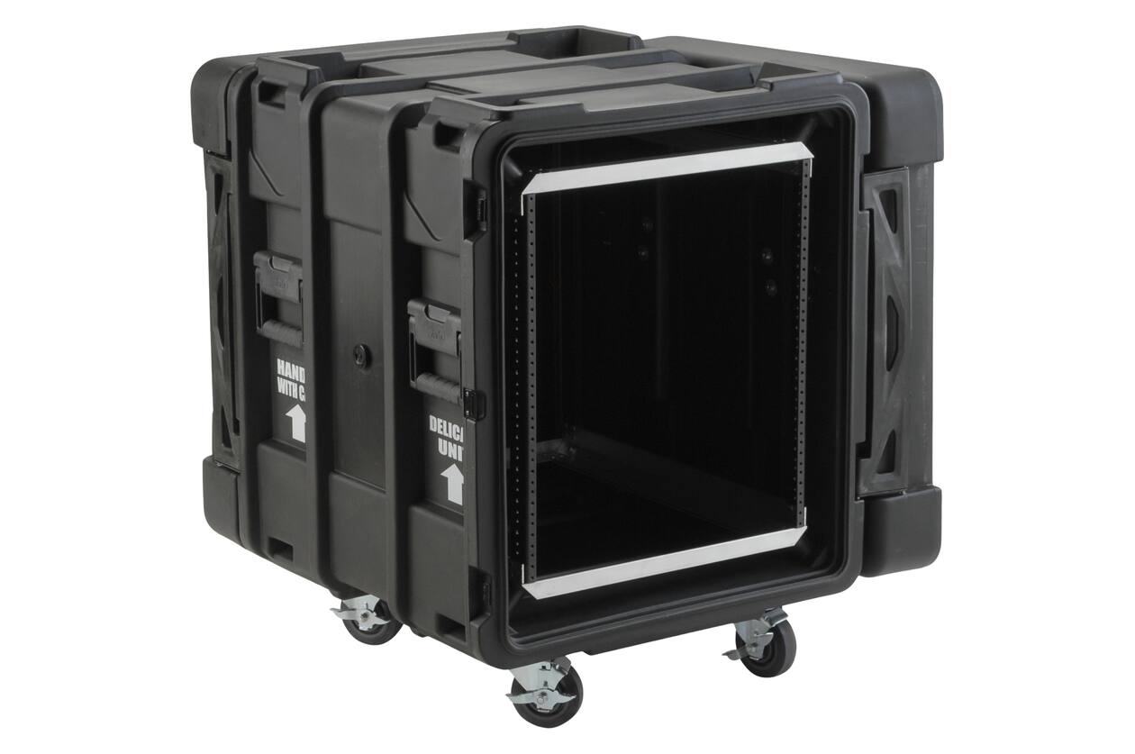SKB - rSeries - 12U Shock Rack - Schwarz - 24-Zoll Tief - mit Rollen