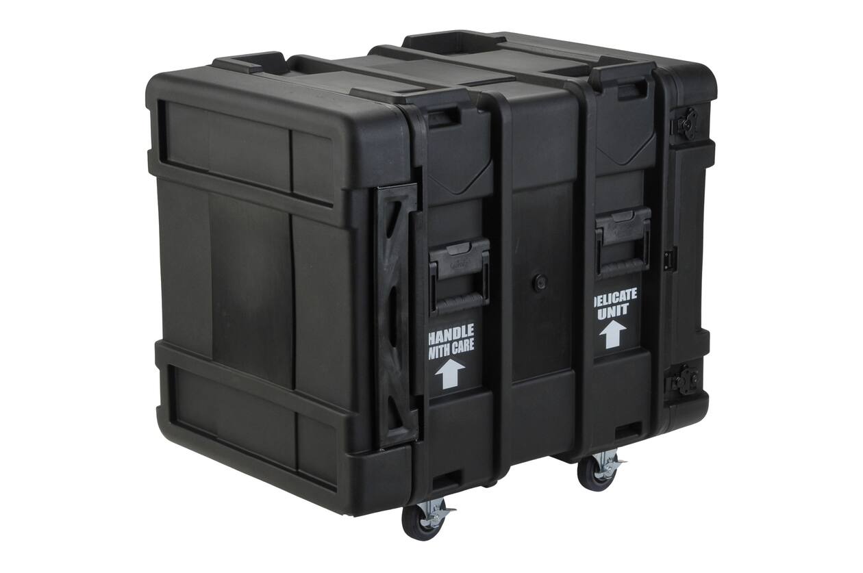 SKB - rSeries - 12U Shock Rack - Schwarz - 24-Zoll Tief - mit Rollen