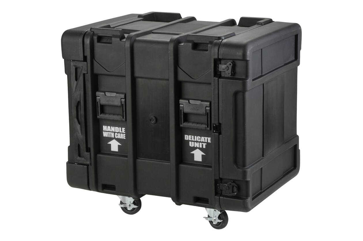 SKB - rSeries - 12U Shock Rack - Schwarz - 24-Zoll Tief - mit Rollen