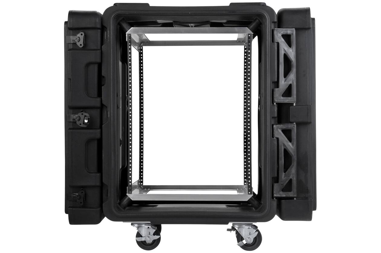 SKB - rSeries - 14U Shock Rack - Schwarz - 24-Zoll Tief - mit Rollen