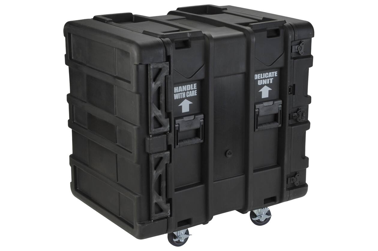 SKB - rSeries - 14U Shock Rack - Schwarz - 24-Zoll Tief - mit Rollen