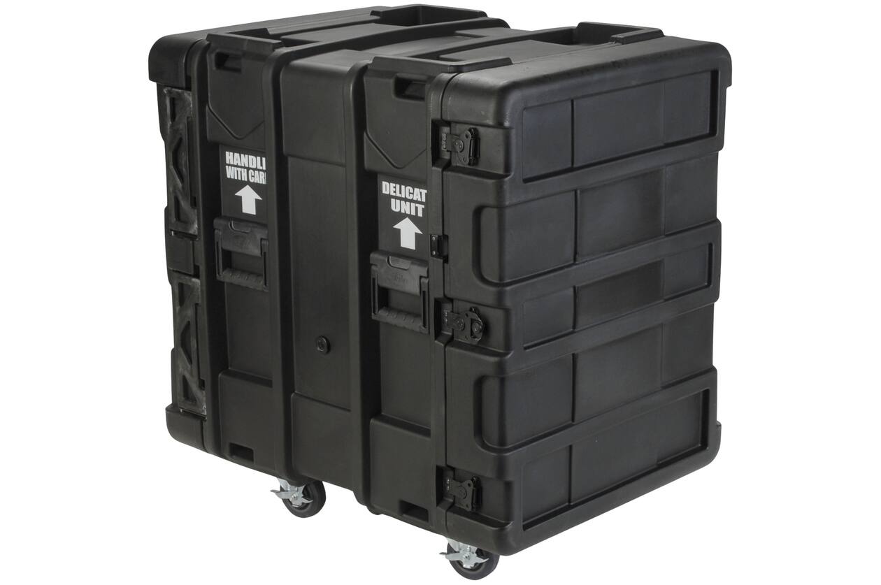 SKB - rSeries - 14U Shock Rack - Schwarz - 24-Zoll Tief - mit Rollen