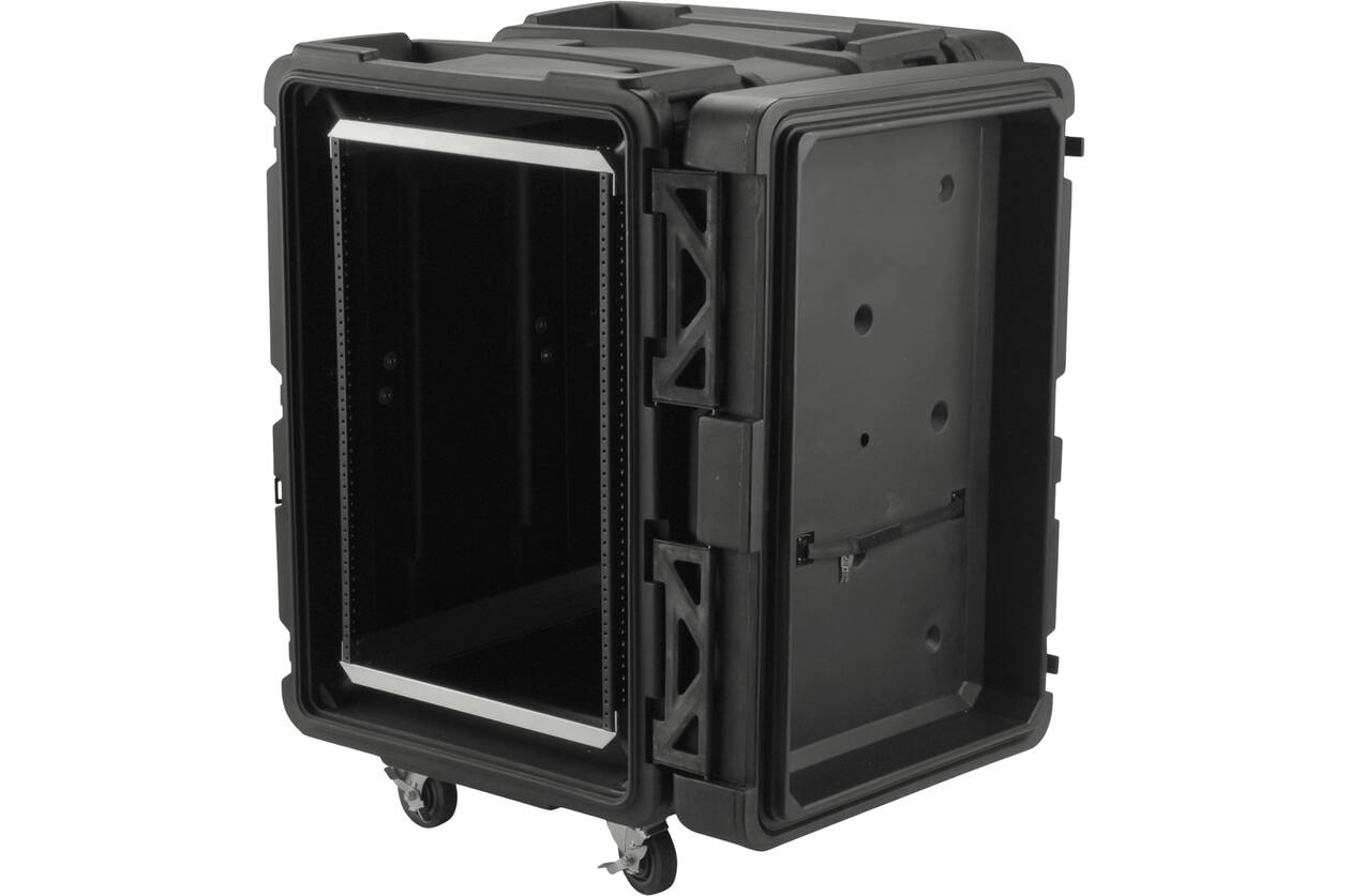 SKB - rSeries - 16U Shock Rack - Schwarz - 24-Zoll Tief - mit Rollen