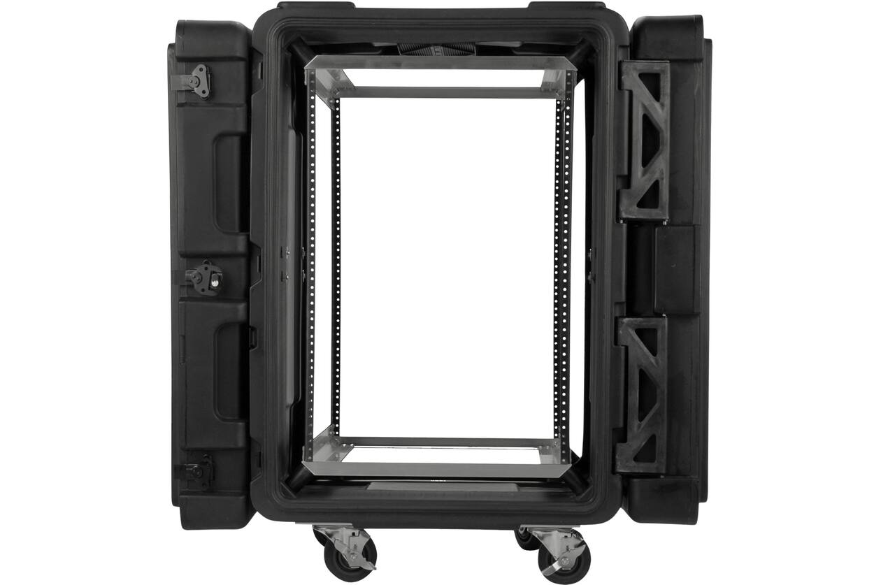 SKB - rSeries - 16U Shock Rack - Schwarz - 24-Zoll Tief - mit Rollen
