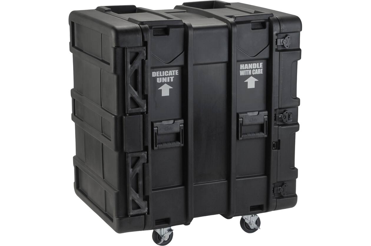 SKB - rSeries - 16U Shock Rack - Schwarz - 24-Zoll Tief - mit Rollen